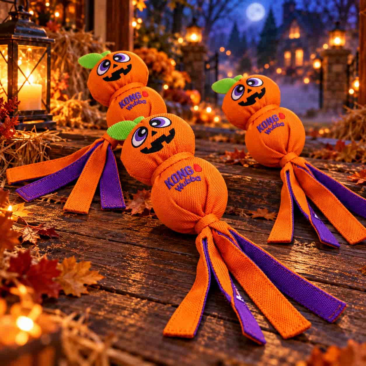 KONG Halloween Wubba Ballistic Jack-o'-Lantern